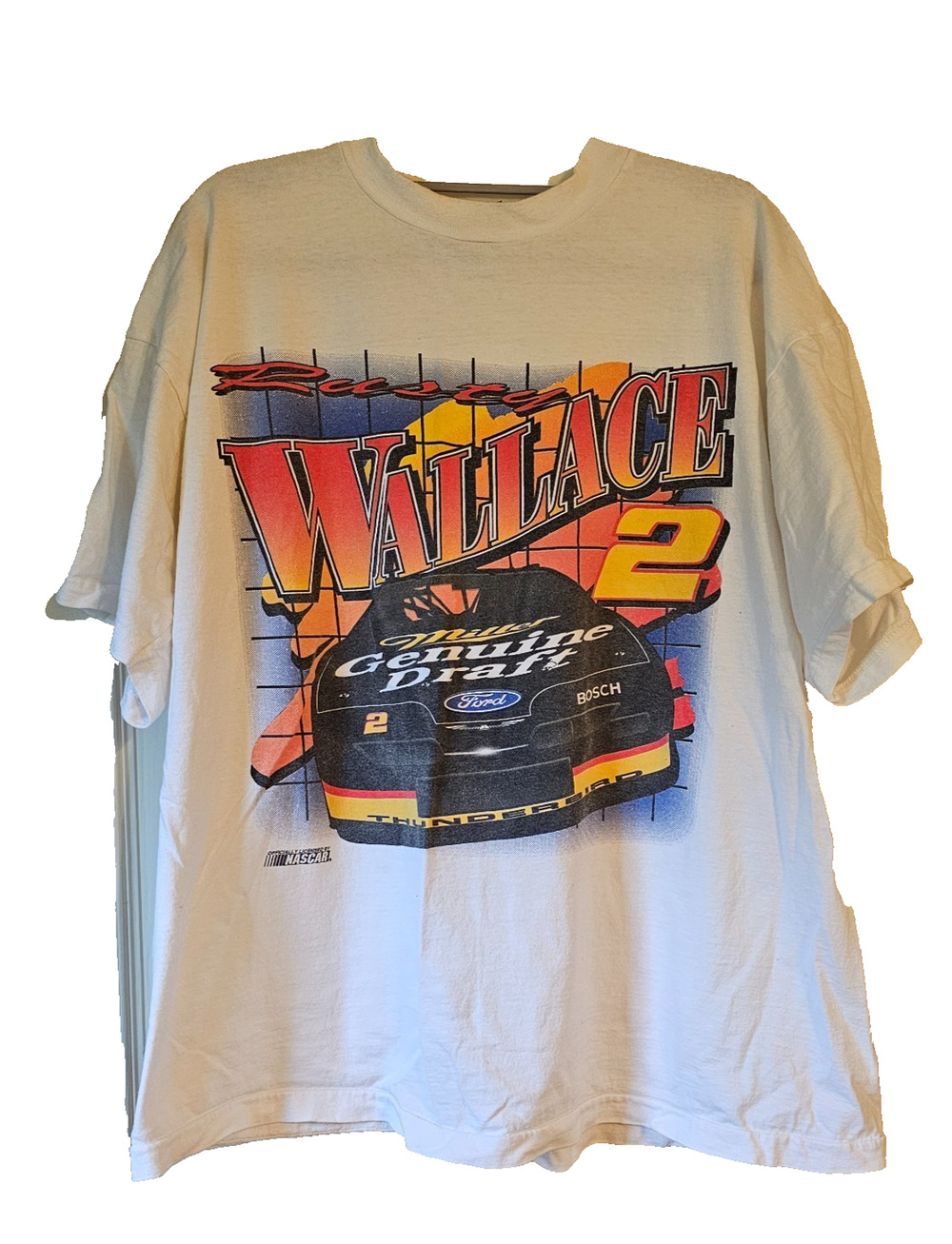 Vintage Rusty Wallace #2 NASCAR Miller Genuine Draft Racing T Shirt XL Tultex